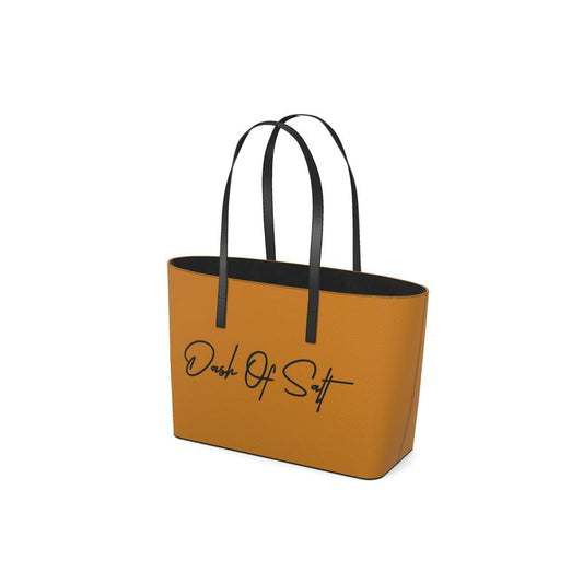 Signature Luxe Leather Tote (Camel)